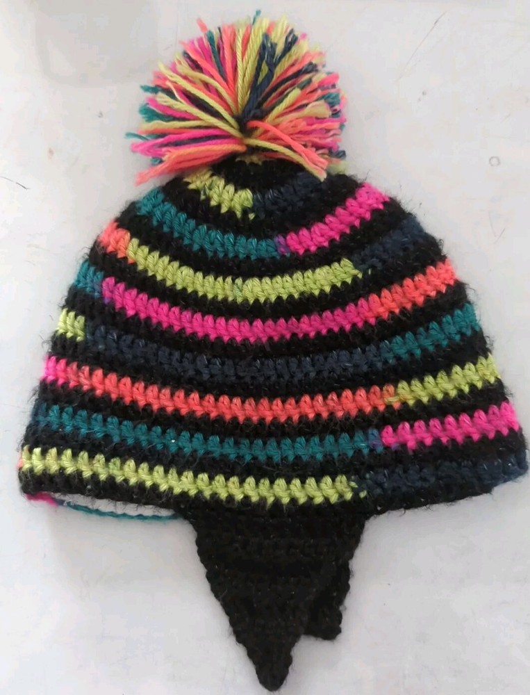 Handmade Crocheted Hat, Fleece Lined