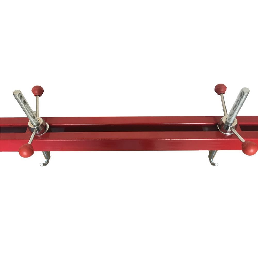 1100 Lb 59" Engine Support Bar Dual Hook Transverse Hook Cross Adjustable Red