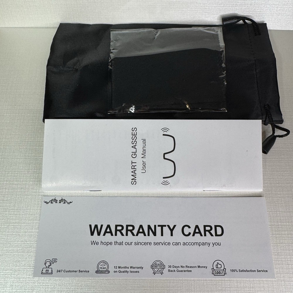 Audio Glasses (Conduction) Bluetooth + User Manual & Charging Cable