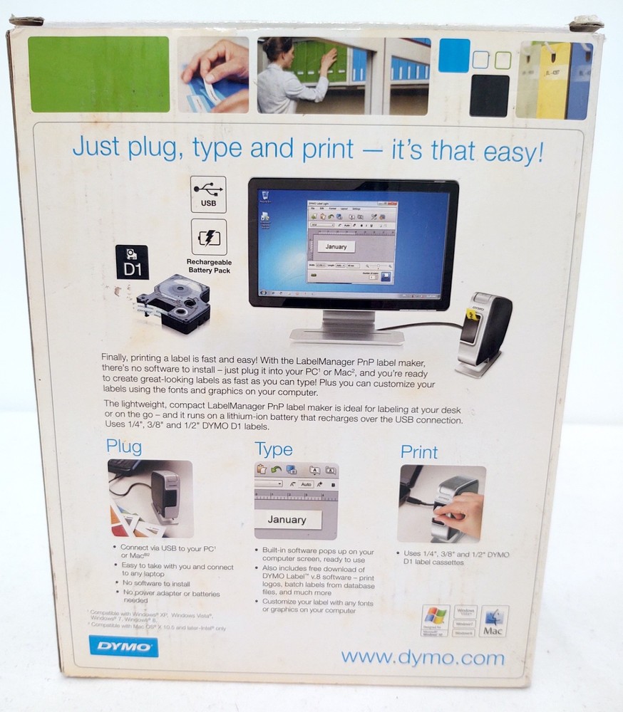 DYMO LabelManager PnP 1768 USB Label Printer – Plug & Play for PC/Mac