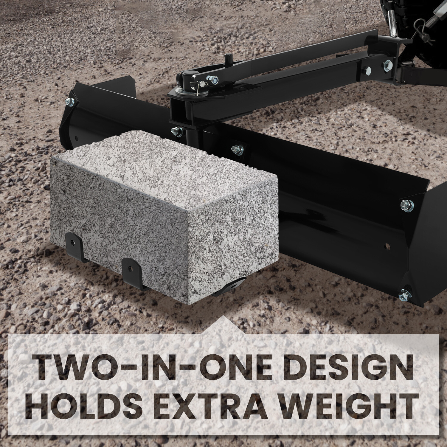 38" Adjustable Behind Steel Powder Coated Box Scraper W/Hardware For Tractor