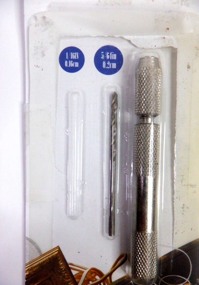 Junk Draw Box Various Crafts Supplies & Hand Drill