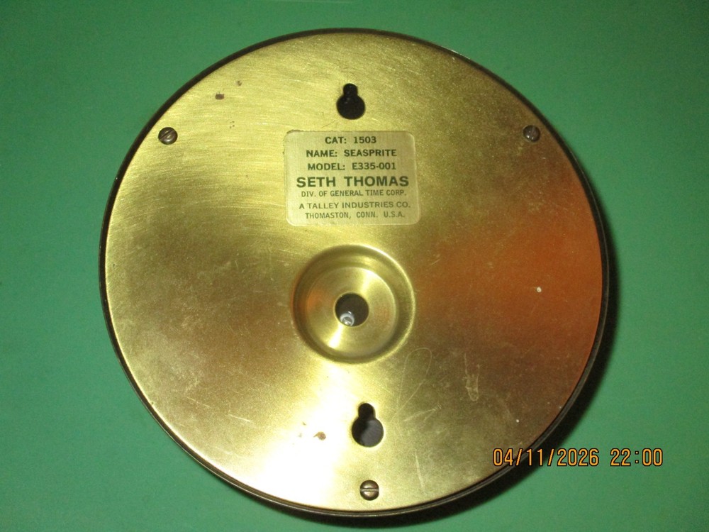 SETH THOMAS SEASPRITE MODEL E335-001 BAROMETER (MADE IN USA)