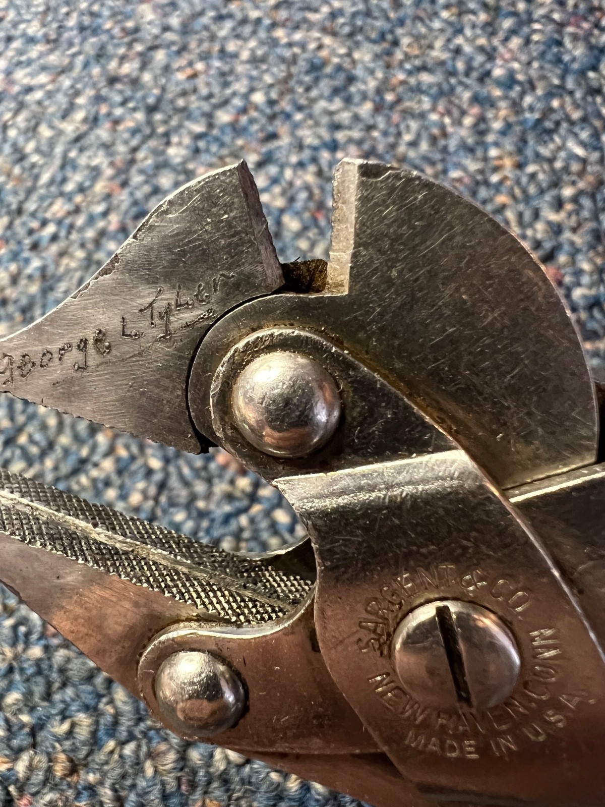 Sargent 5-1/2" parallel-jaw piers w/cutter, USA, good condition