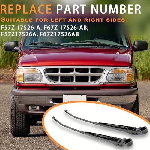 Front Windshield Wiper Arm Kit Fits Compatible with Ford Explorer Ranger