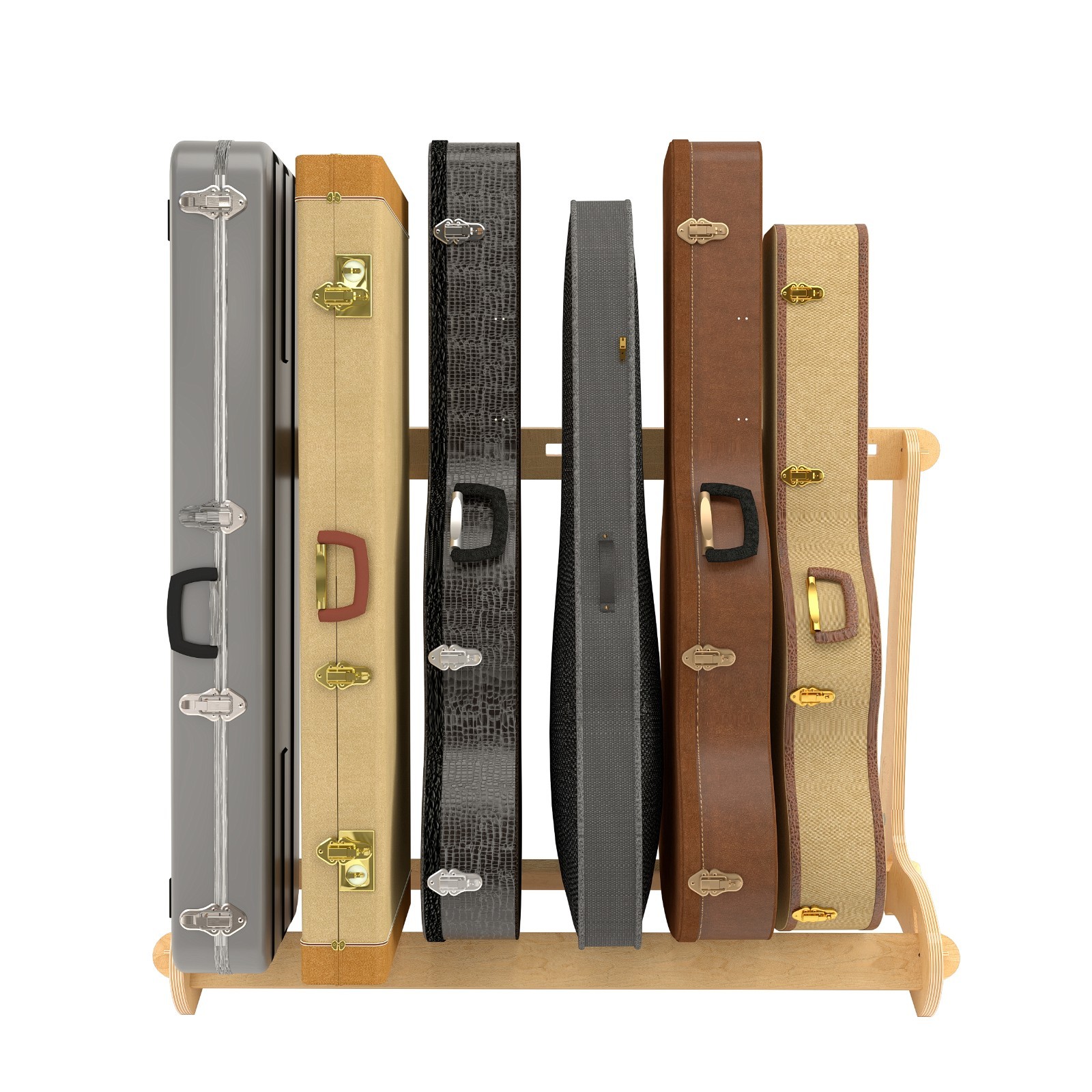 6 Guitar Case Stand for Acoustics & Electrics | The VersaRack™ | Made in U.S.A.