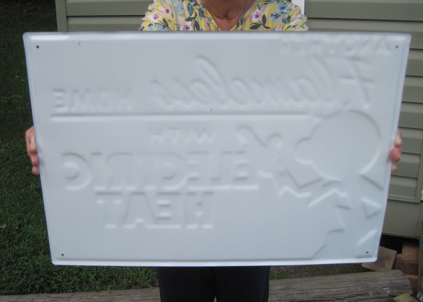 REDDY KILOWATT ELECTRIC HEAT METAL ADVERTISING SIGN INDIANA MICHIGAN ELECTRIC