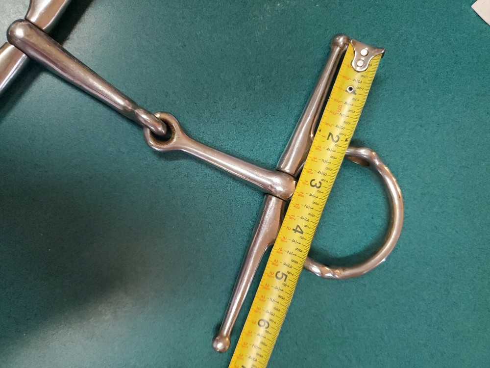 Stainless Steel 5" Single Jointed Full Cheek Gag Snaffle Bit