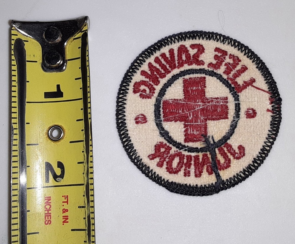 Vtg Life Saving Junior American Red Cross Patch!