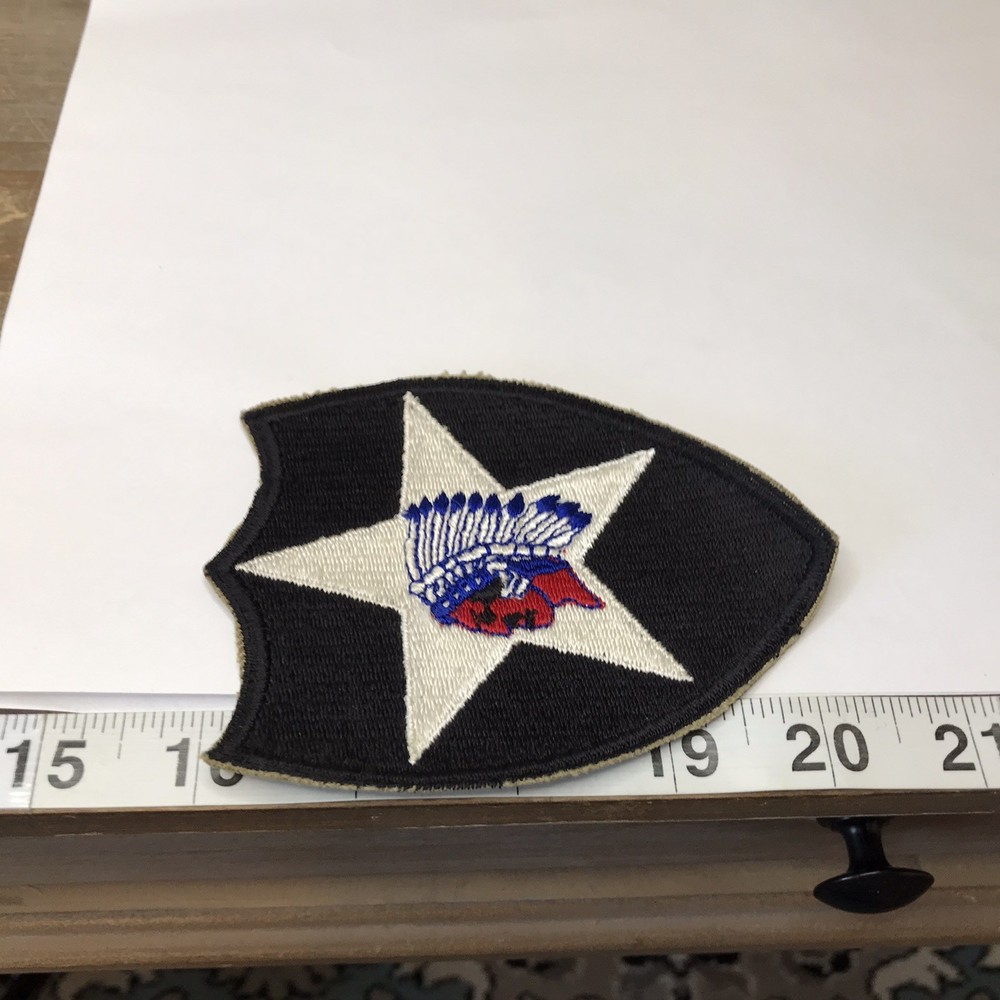 WWII US Army 2ND Infantry Division Jacket Shoulder Insignia Patch (P4)