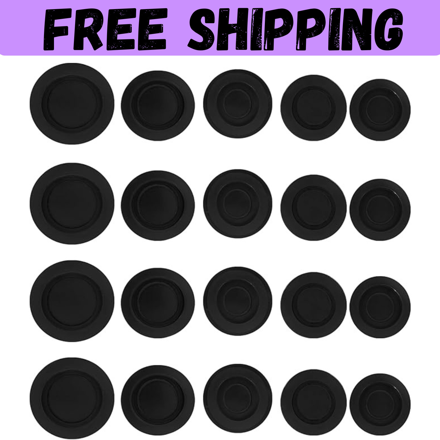 20 Pcs 5 Sizes Rubber Piggy Bank Stopper Saving Box Plug for Coin Bank Saving