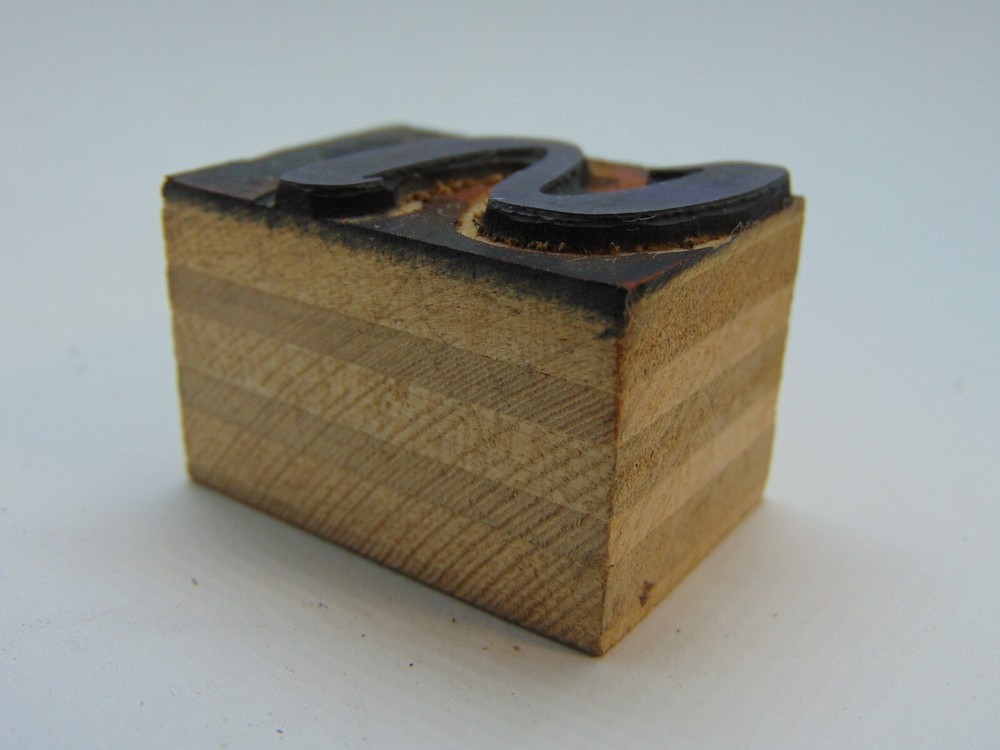 Vintage Printing Letterpress Printers Block S
