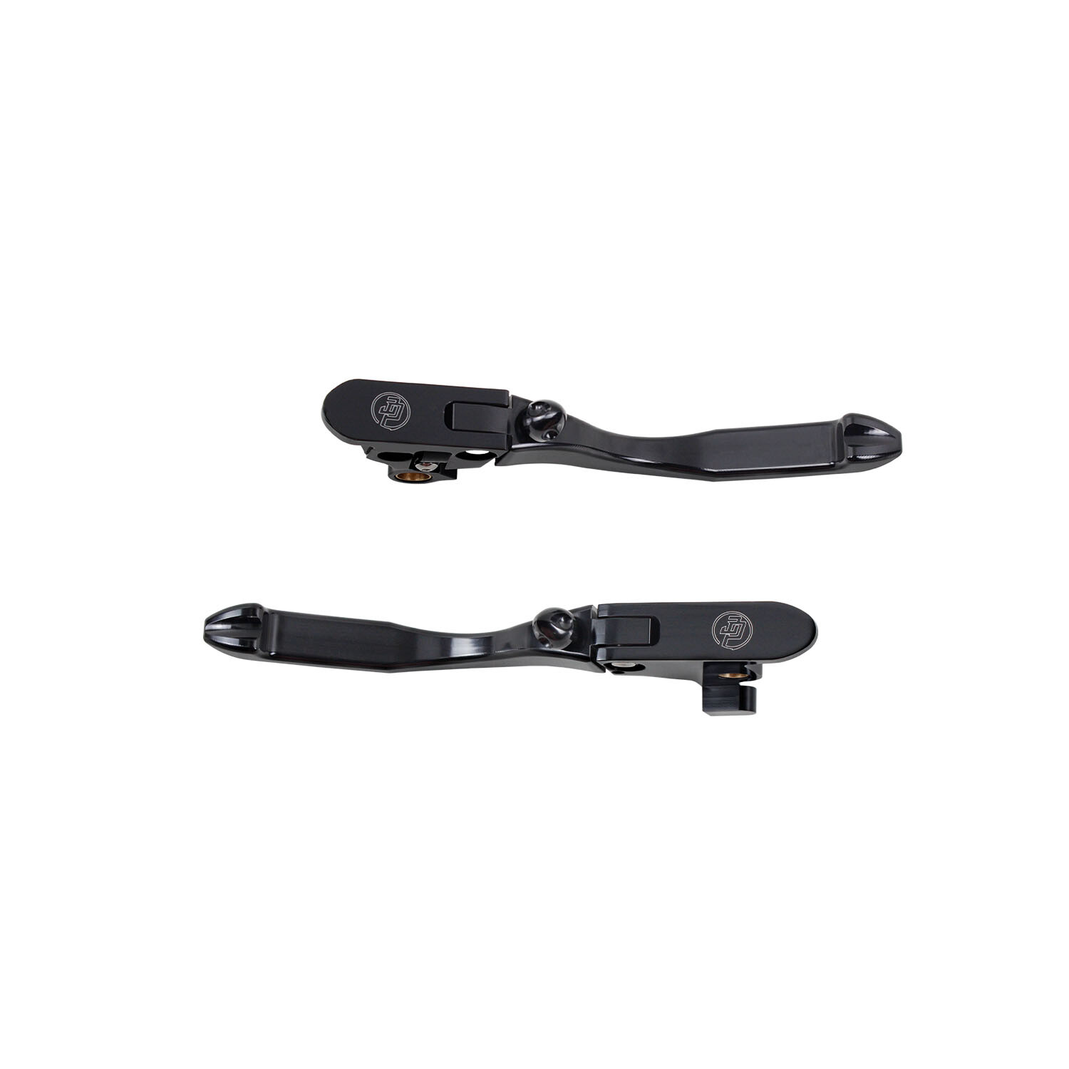 Black Adjustable Brake Clutch Levers for Harley Softail Fat Boy FXFB FXLR FLHC