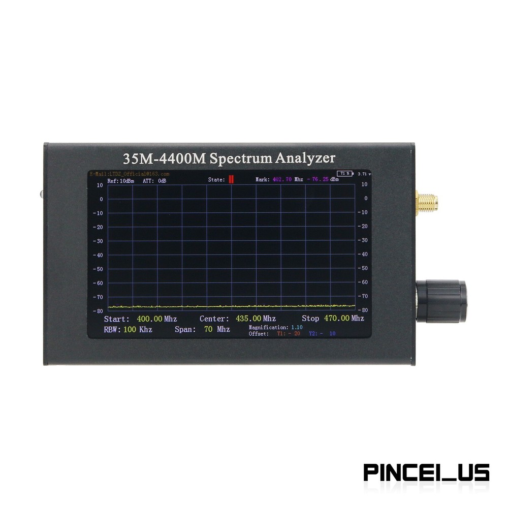 35M-4400M Spectrum Analyzer Professional Simple Spectrum Analyzer 4.3 Inch LCD
