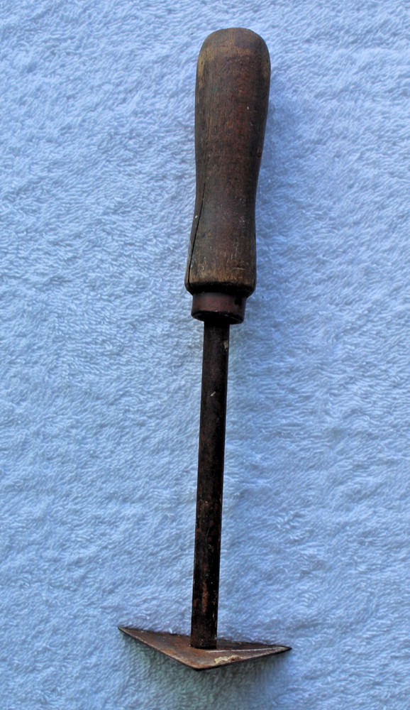 Vintage Wooden Handled Triangle Scraper