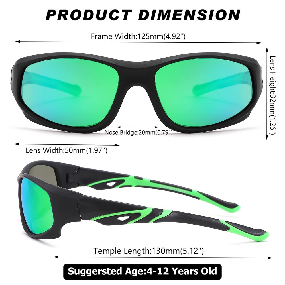 Medium, A1 Matte Black / Green Mirror + / Dark Blue