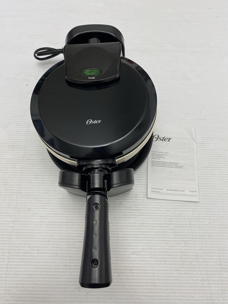 Oster Flip Belgian Waffle Maker Temp Control Non Stick Easy Clean W/ User Guide