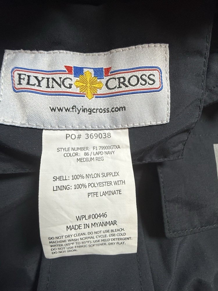 NWT MEDIUM SHORT FLYING CROSS FULL Double Zip SOFTSHELL JACKET ‘Agent’ LAPD Navy