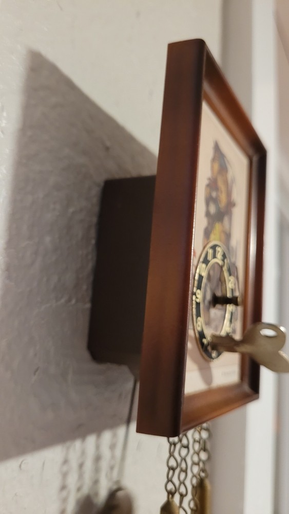 Hummel Mini Pendulum Clock West Germany Box Key Pendulum Vintage Working