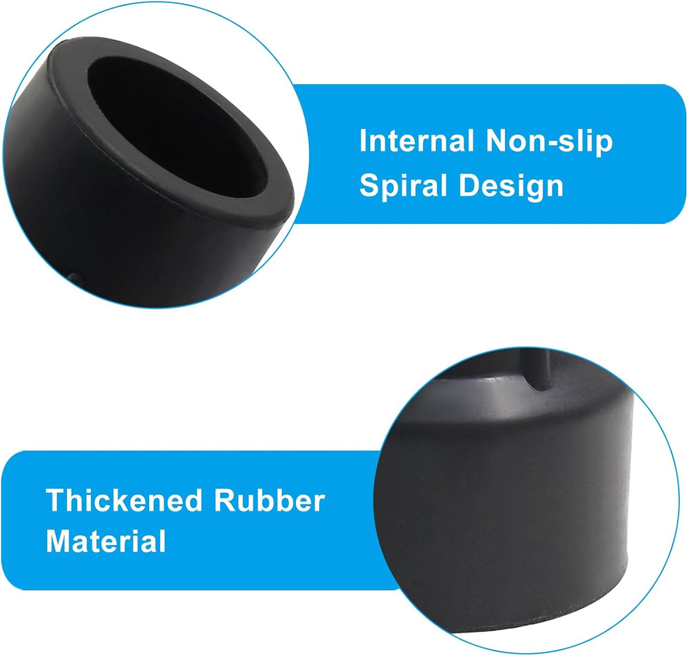 Thickened Rubber Cane Tips 1 Inch