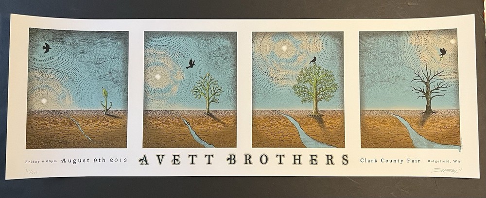 Avett Brothers Ridgefield 2013 EMEK SE #/200 signed poster print Clark County