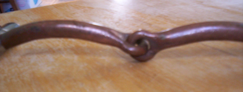Used Stainless Western Dee Snaffle Bit with Copper 6" Mouth