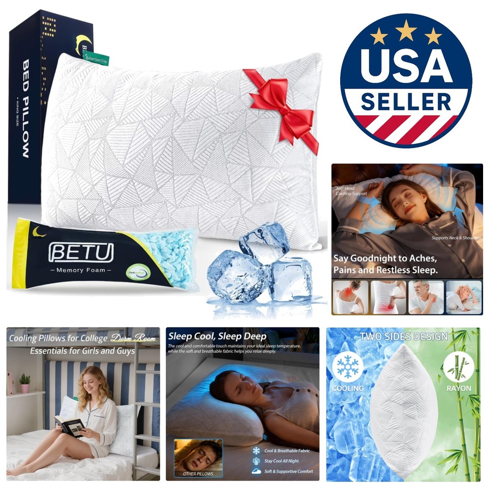 Cooling Pillow - Shredded Memory Foam for a Refreshing Sleep Experience