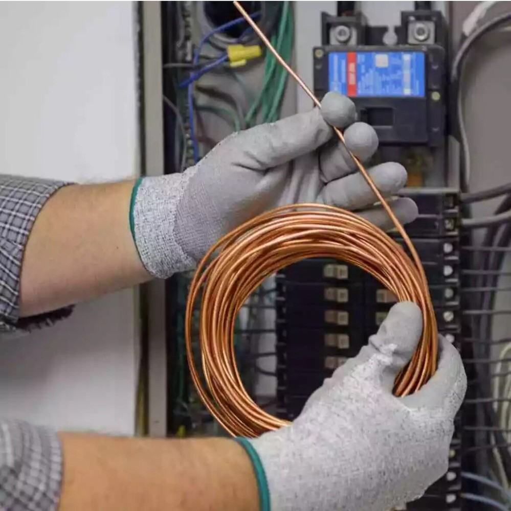 15ft. 8-Gauge Solid SD Bare Copper Grounding Wire Wiring Electric Electrical