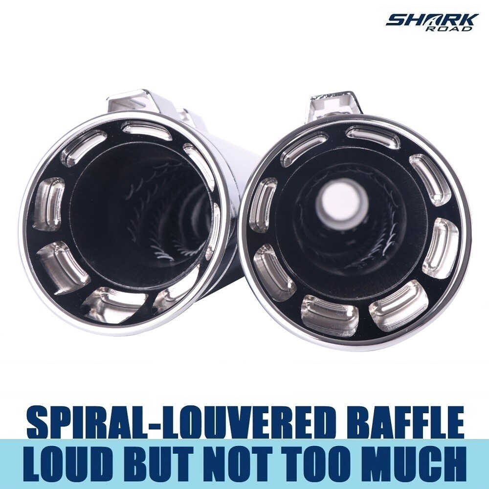 SHARKROAD 4.0 Slip Ons Mufflers For Harley Touring 95-16 Street Glide Exhaust