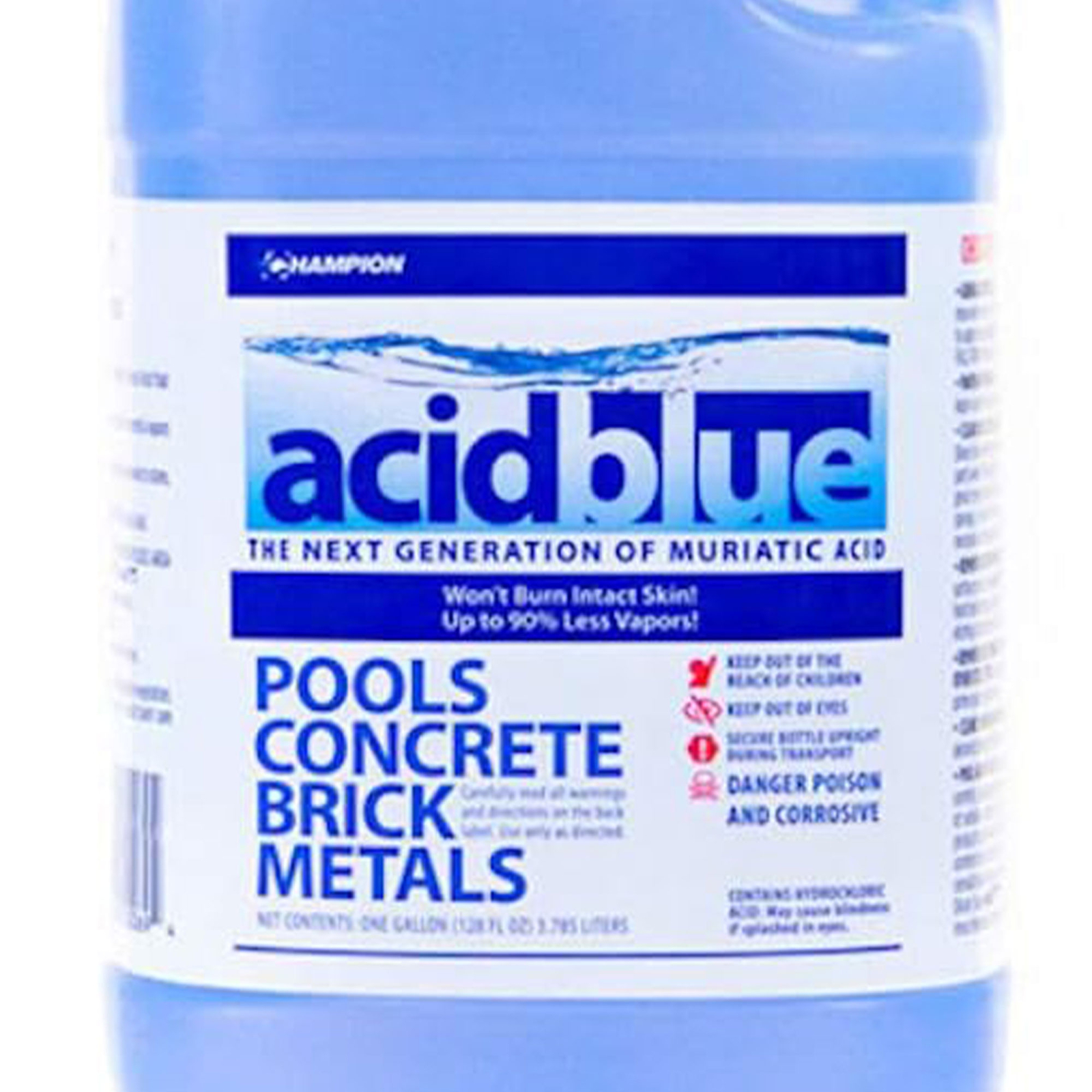 Champion Acid Blue Muriatic Acid for Removal of Stains on Driveways (4 Pack)