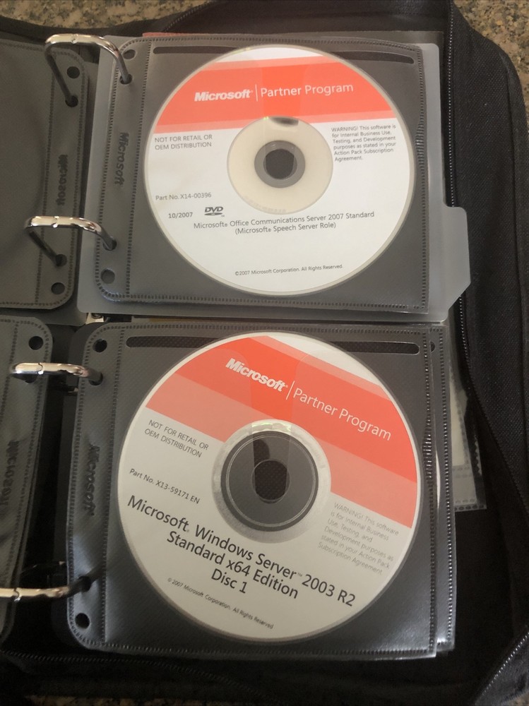 Microsoft Action Pack-Asst. Software 48 CDs- Many Keys Included