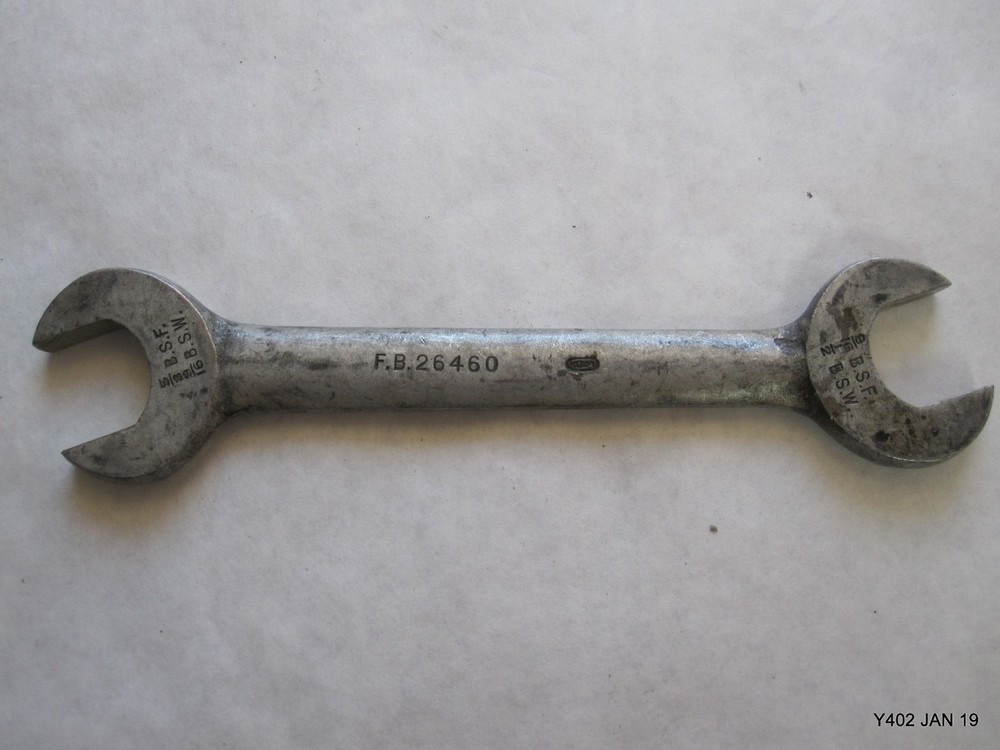 Vintage Tool Kit Spanner, 9/16" x 1/2" (PN FB 26460)