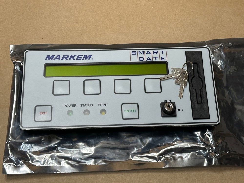 Markem-Imaje Smart Date SmartDate Front Display Panel Button Board w/ Lock & Key