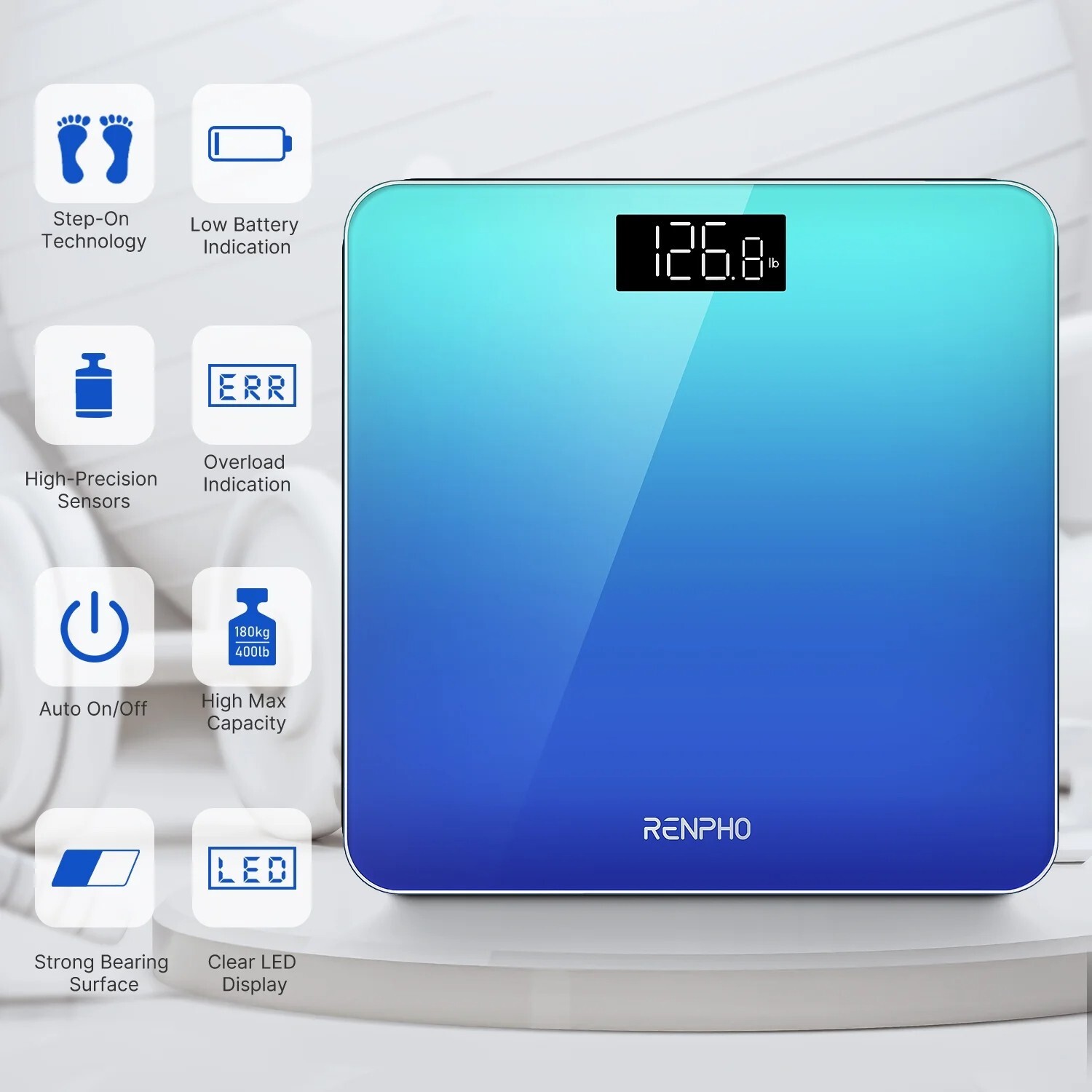 Digital Body Weight Bathroom Scale with Step-on Technology Battery Powered Gift