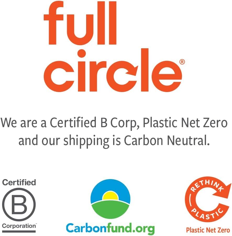 Full Circle Reusable Cellulose Sponge Clothes, 3 Pack