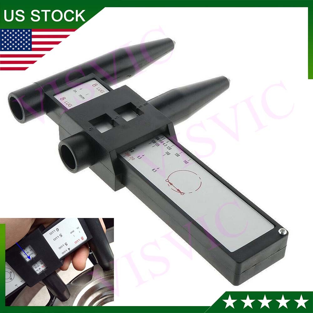 Wheel Bolt Pattern Gauge Tool 4 5 6 8 Lug Pattern Quick Measure Slide Hand Held⭐