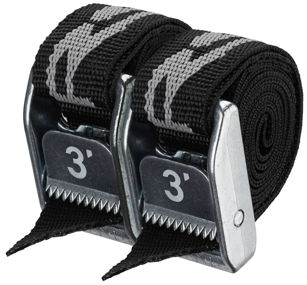 NRS 1" HD Tie-Down Straps Stealth Black 3'