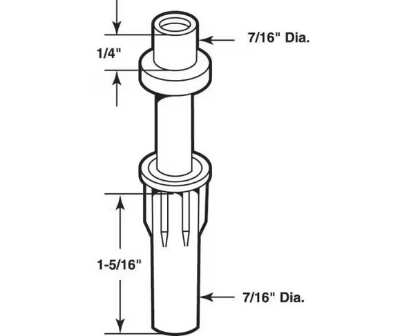 Bi-Fold Door Pivot & Guide 2-Pack Nylon Hardware Replacement Parts
