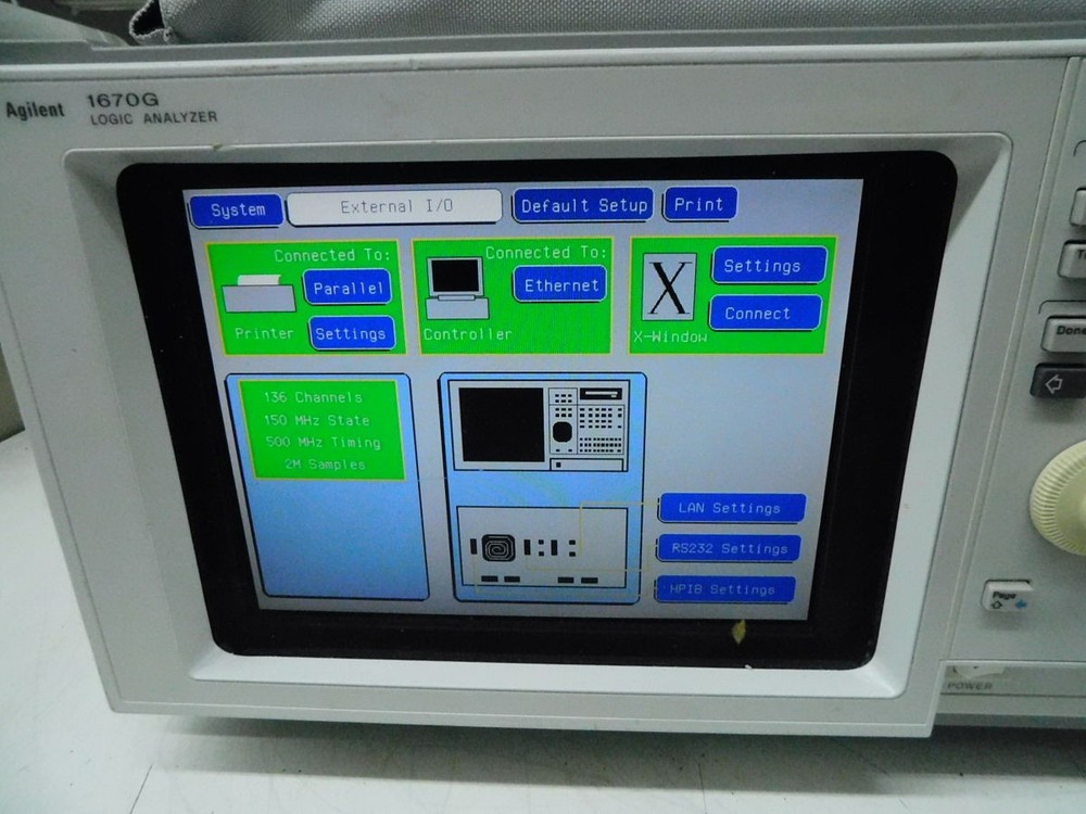 AGILENT 1670G LOGIC ANALYZER WITH CABLES. M7518