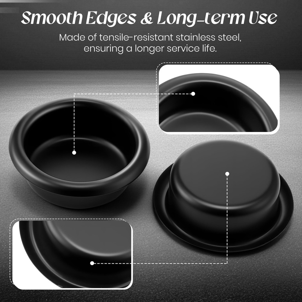 12 Pack Closet Door Finger Pulls, 3/4 Round Finger Pulls for Cabinets, Pocket...