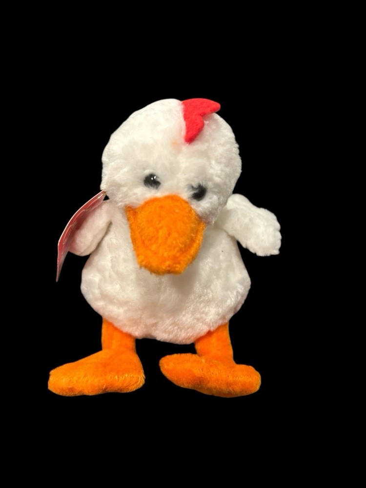 GUND Fluffy White Duck Chick Plush 4” NOS