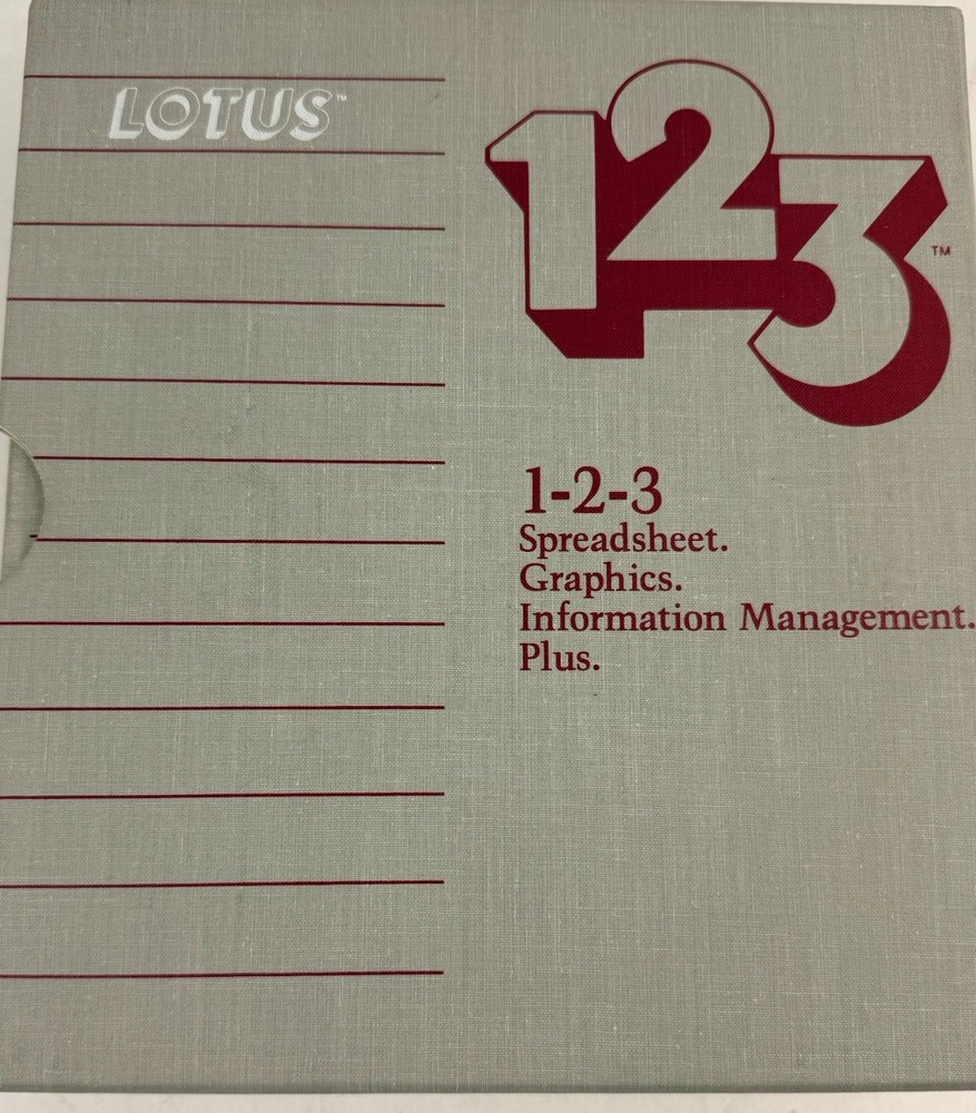 Vintage IBM PC Lotus 1-2-3 Version 1A Spreadsheet Graphics Software Manual Set