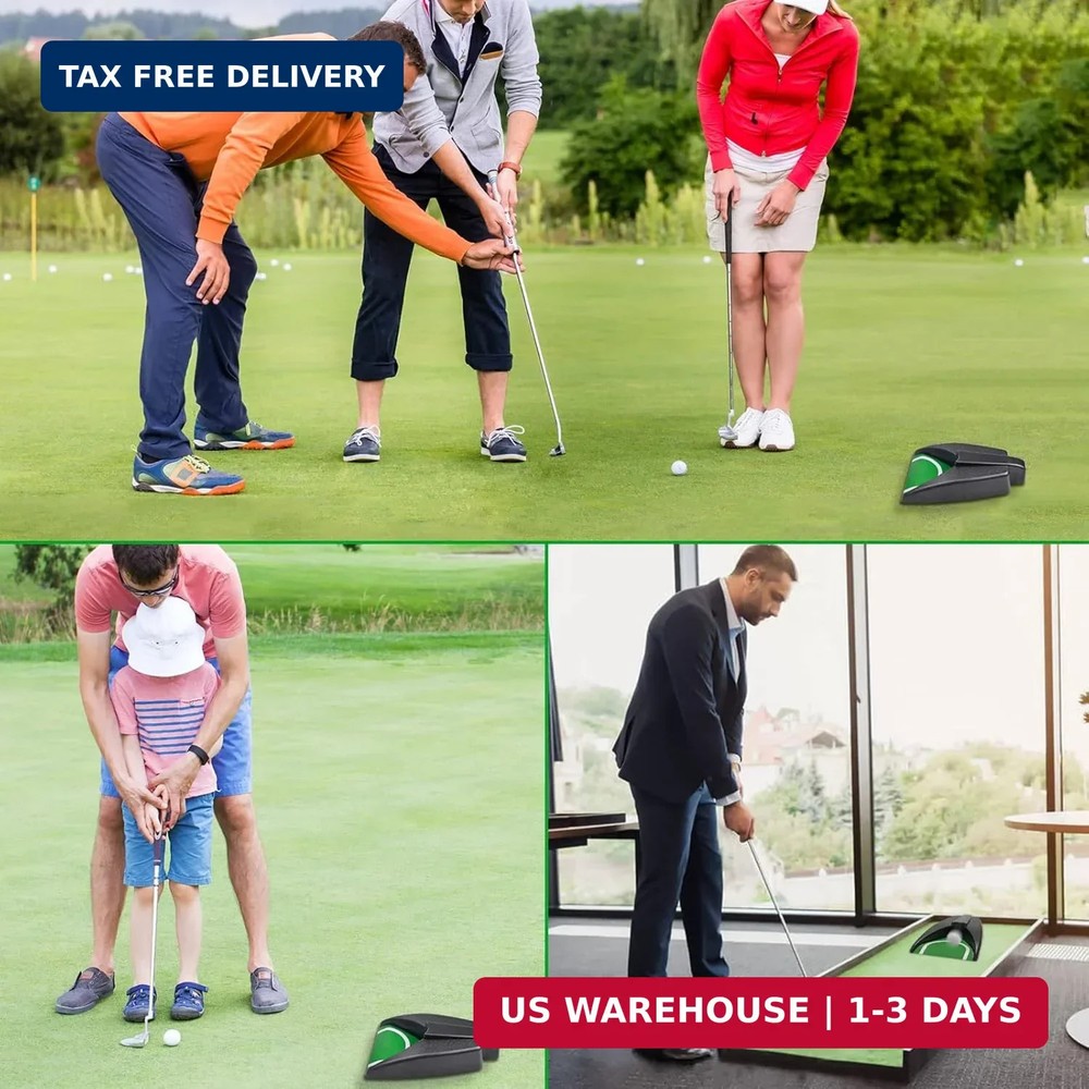 Automatic Putting Machine - Auto Returning Golf Cup Training Aid for Indoor/Outd