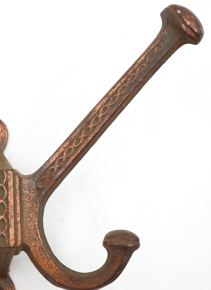 Vintage Copper Plated Cast Iron Chain Link Wall Hook
