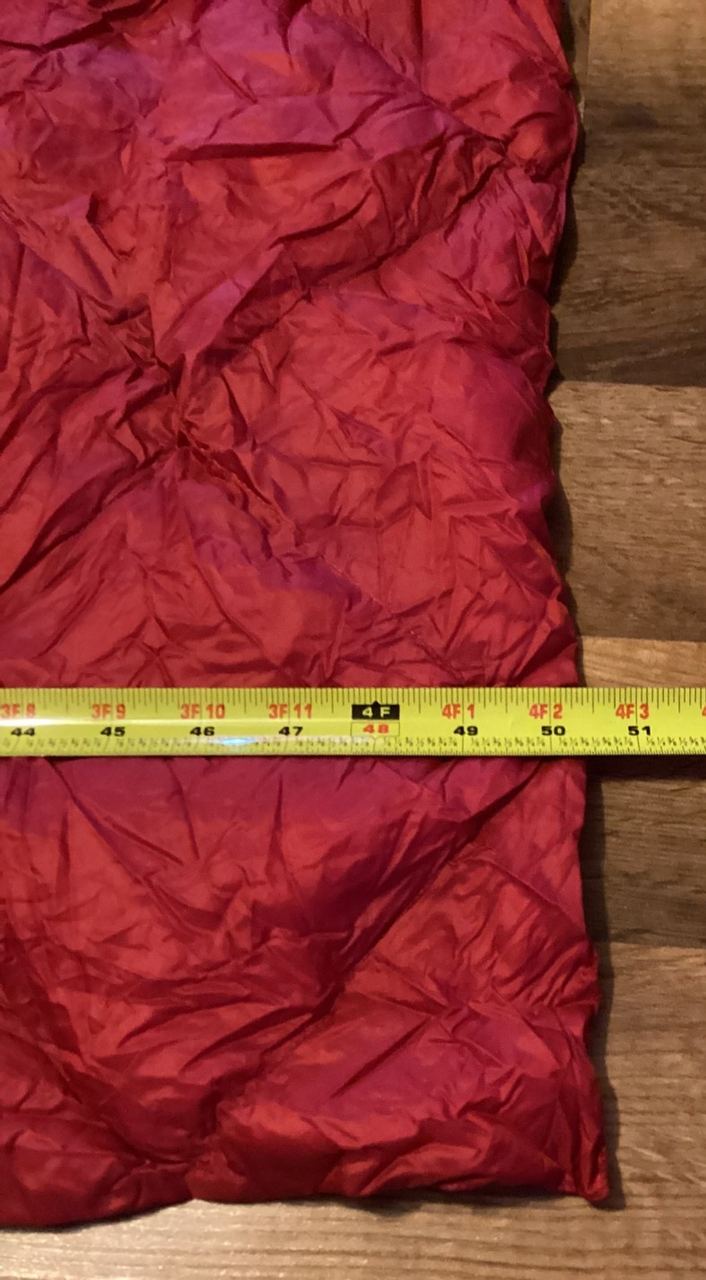 32 Degrees Heat Packable Down Blanket 50" x 63" Red Puffer Camping Travel