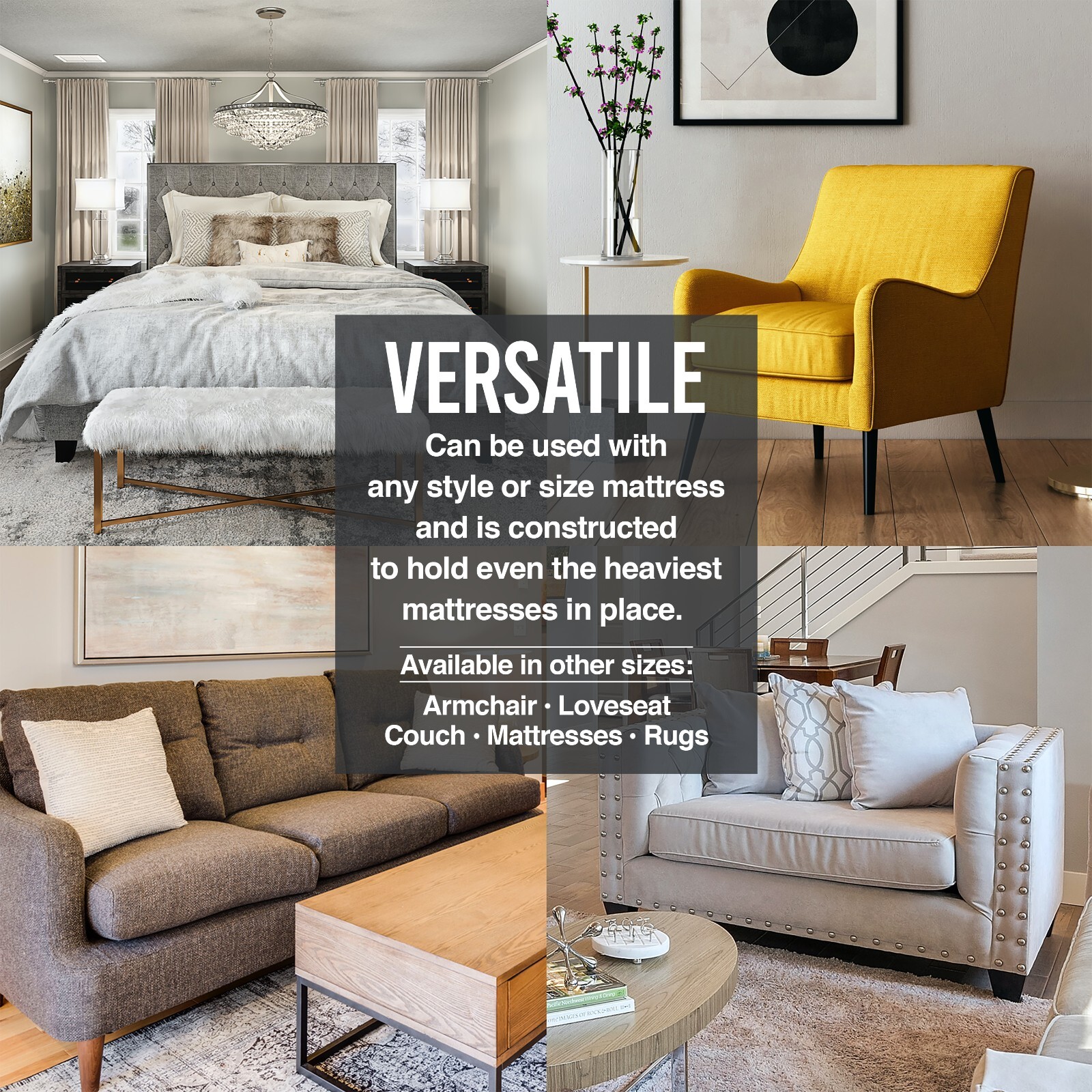 Nevlers Mattress Grip Pad - 36" x 72" Twin Size Mattress Non Slip Pad