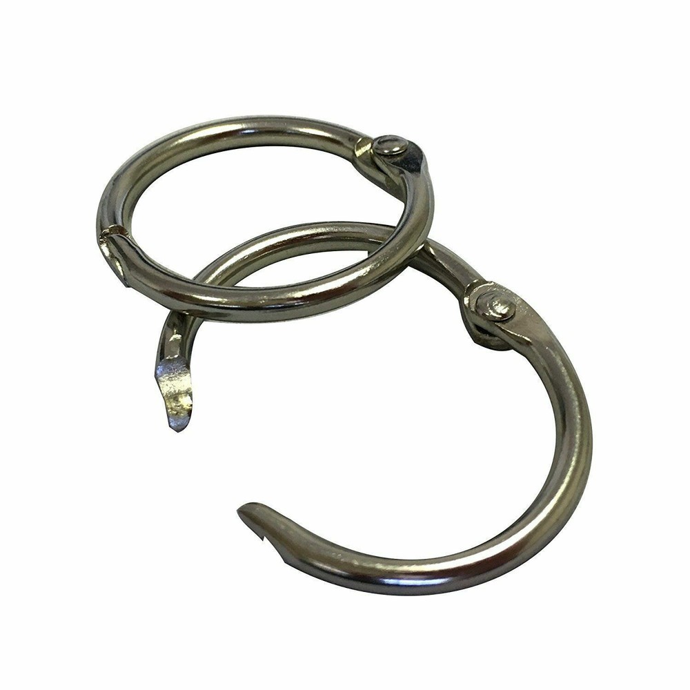 Loose Leaf Binder Rings, 2 Inch (50mm) Capacity , Silver, 50 Pack