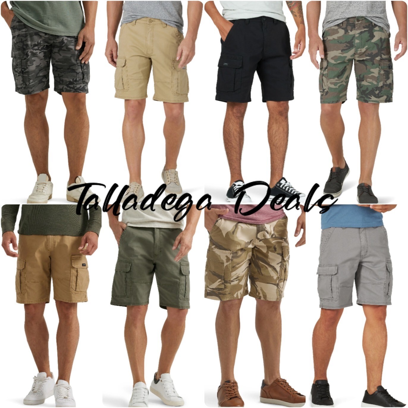 Men's Wrangler Cargo Shorts w Stretch Above Knee Relaxed Fit CHOOSE SIZE & COLOR
