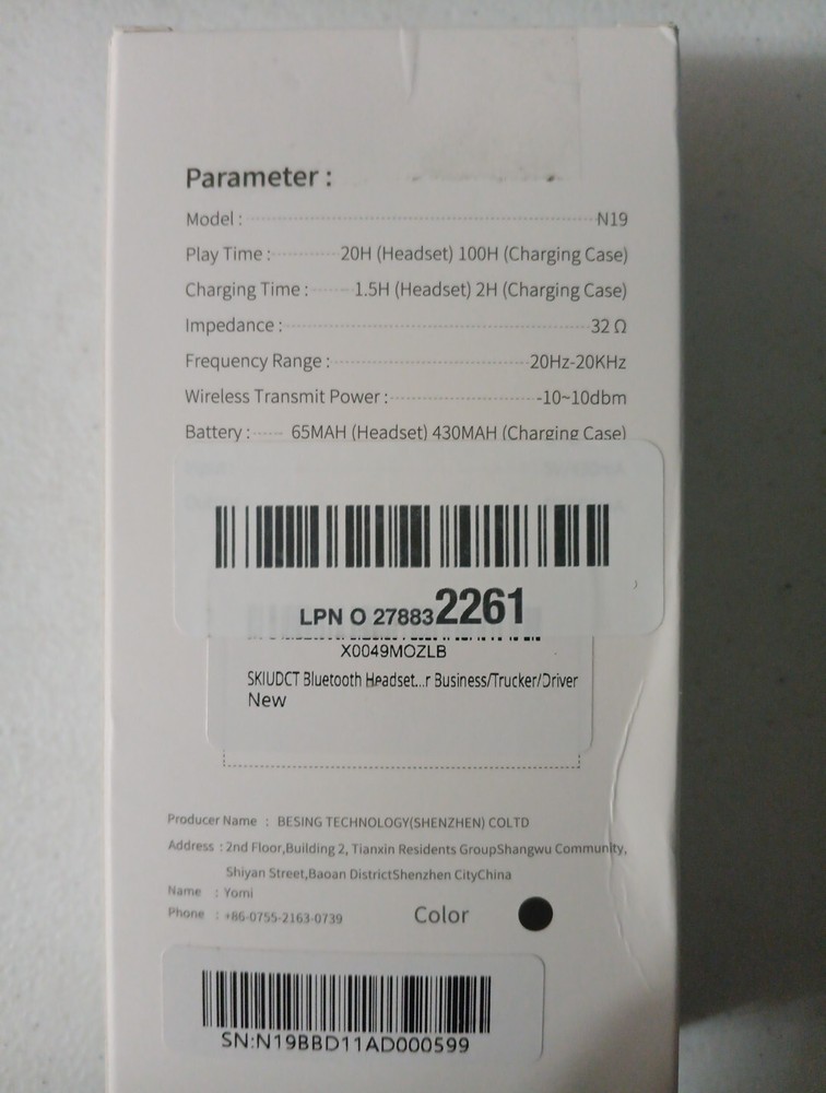 SKIUDCT Bluetooth Headset V5.3, Wireless Headset with ENC Noise Canceling Mic...