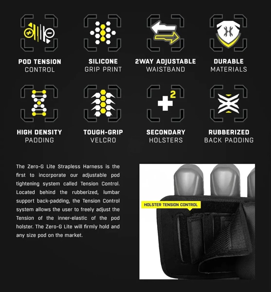 HK Army Zero G LITE Harness 3+2+4 Lime